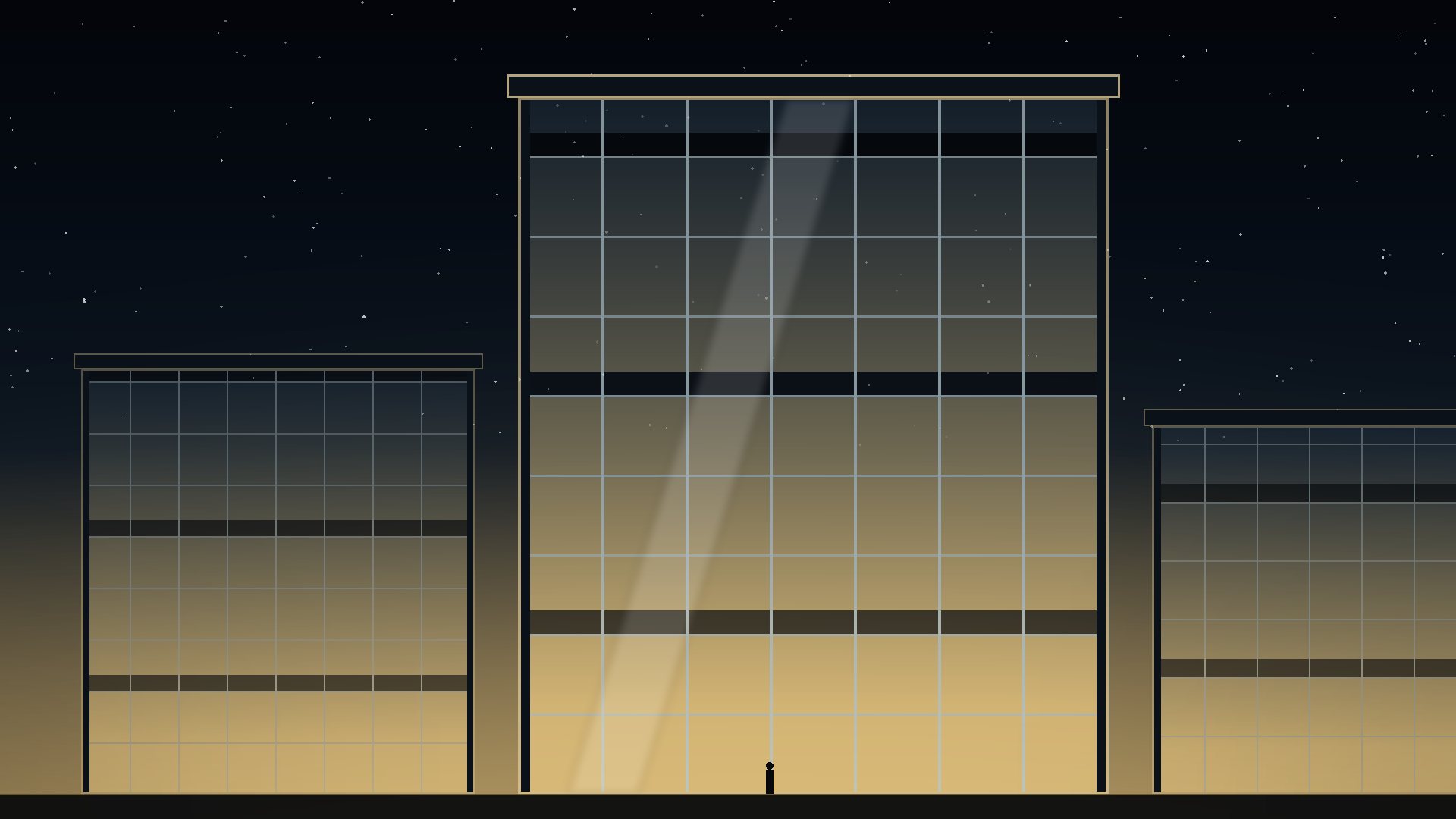 Glass facade reflecting clouds